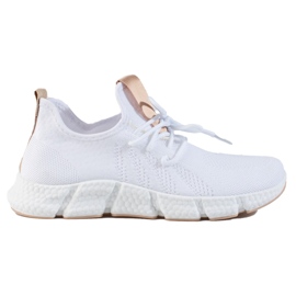 Sneakers Shelovet bianche con inserto beige bianco