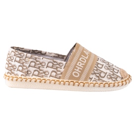 Espadrillas beige Shelovet da donna con fantasia