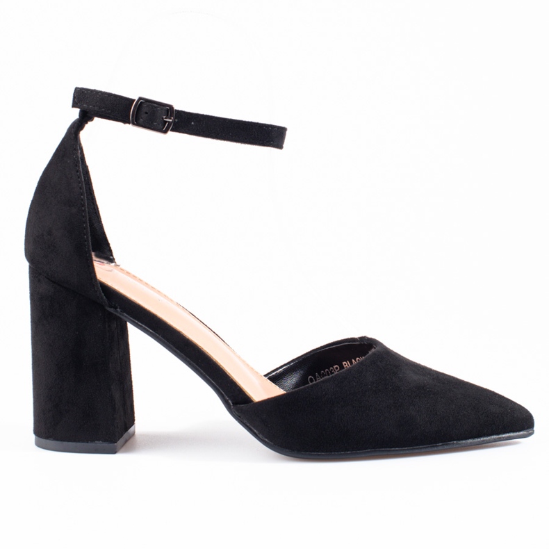 Décolleté Shelovet da donna in camoscio nero