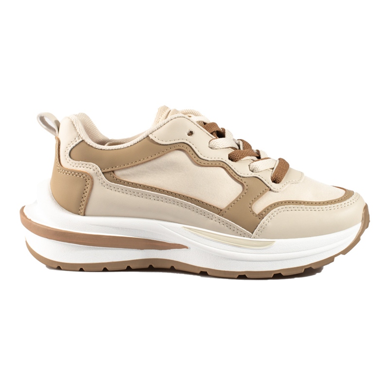 Sneaker donna Shelovet beige con lacci