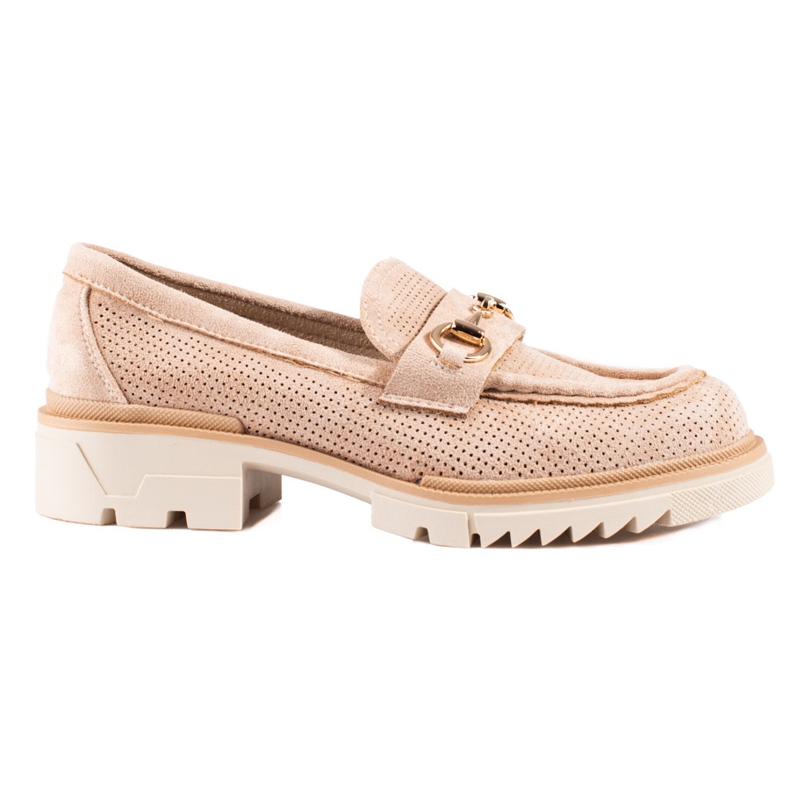 Seastar Mocassini da donna traforati sulla piattaforma beige Shelovet