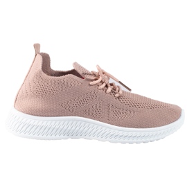 Scarpe sportive Shelovet in tessuto cipria rosa