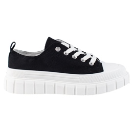 Sneakers nere con plateau Shelovet da donna nero