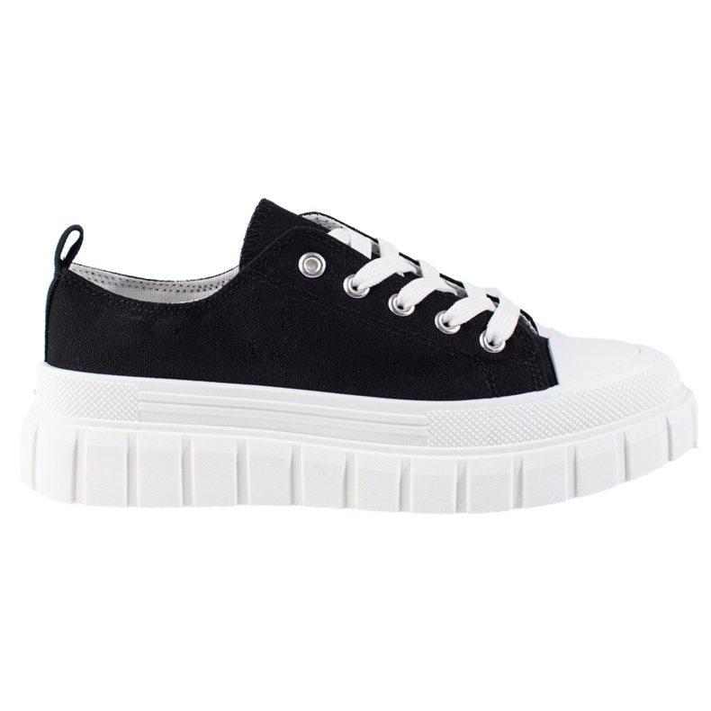 Sneakers nere con plateau Shelovet da donna nero