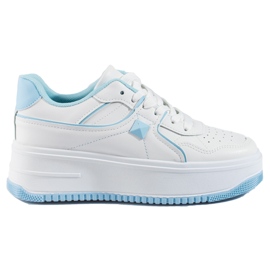 Scarpe sportive da donna Shelovet bianche e blu bianca