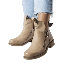 Stivali Beige Con Ritagli Pat