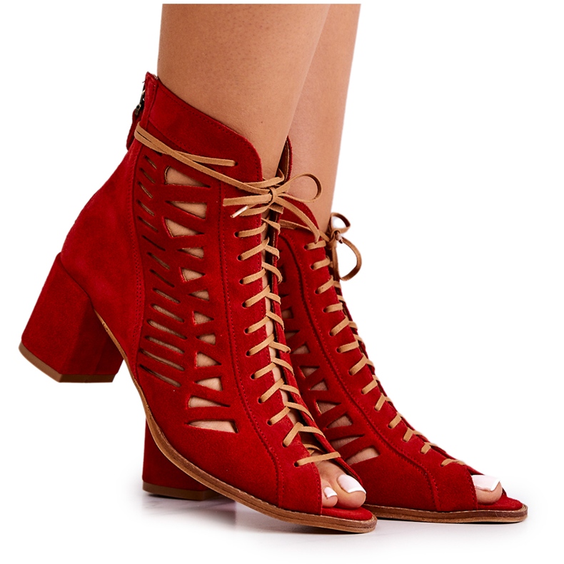 Pelle Scamosciata Donna Maciejka Rosso 04040-08