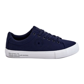 Sneakers basse in tessuto da uomo Big Star LL174076 Blu navy multicolore