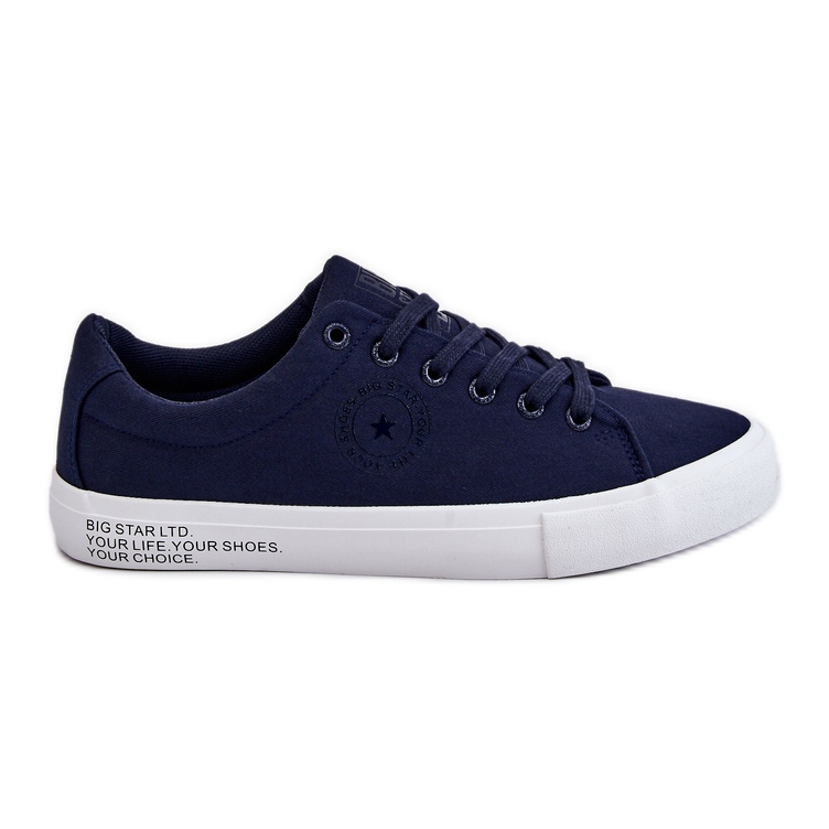 Sneakers basse in tessuto da uomo Big Star LL174076 Blu navy multicolore