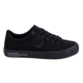 Sneakers basse da uomo in tessuto Big Star LL174078 Nere nero
