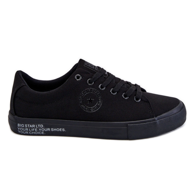 Sneakers basse da uomo in tessuto Big Star LL174078 Nere nero