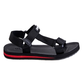 Sandali con velcro da uomo Big Star DD174717 neri nero