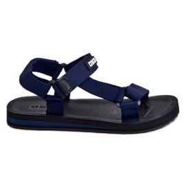 Sandali con velcro da uomo Big Star DD174718 blu navy