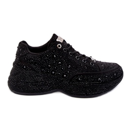 Scarpe da ginnastica con plateau da donna GOE JJ2N4058 Nere nero