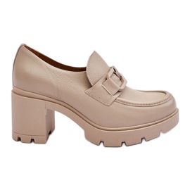 Lemar Scarpe eleganti su colonna con decoro Harmell beige
