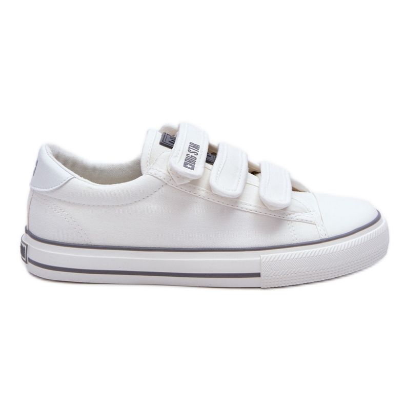 Sneakers classiche in tessuto con velcro Big Star LL274A203 Bianche bianca