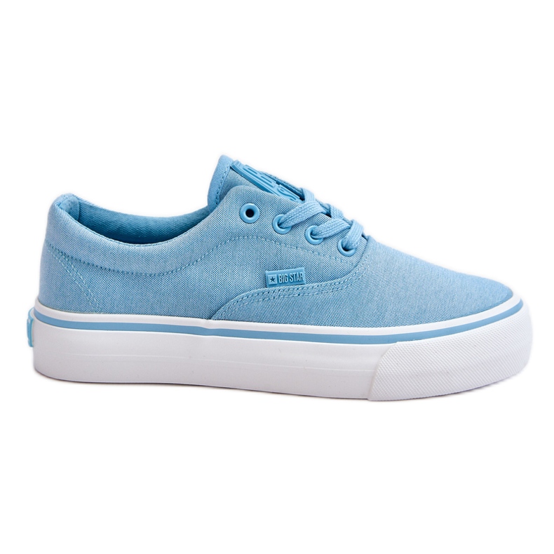 Sneakers con piattaforma in tessuto Big Star LL274146 Azzurro blu