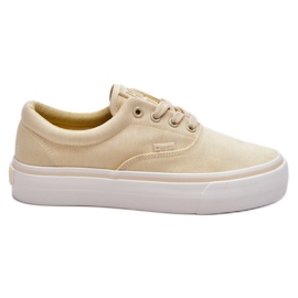 Sneakers con piattaforma in tessuto Big Star LL274144 giallo chiaro