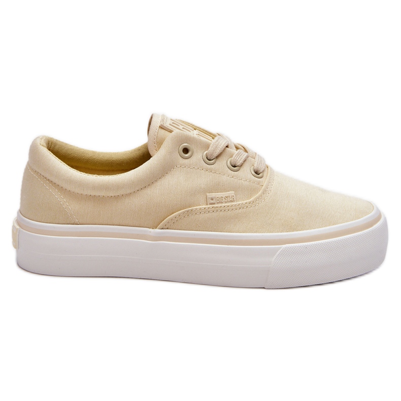 Sneakers con piattaforma in tessuto Big Star LL274144 giallo chiaro