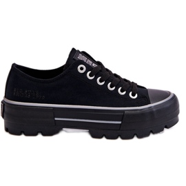 Sneakers Platform in tessuto Big Star LL274149 Nere nero