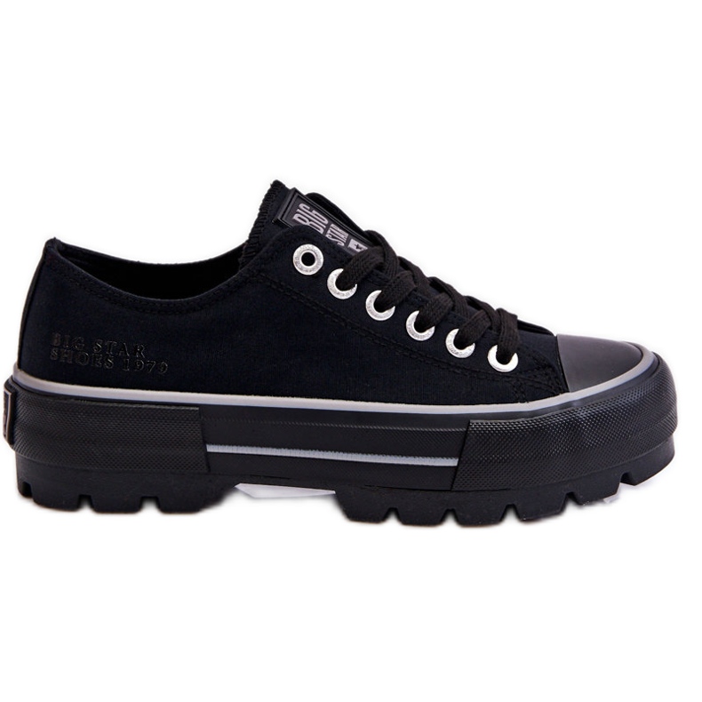 Sneakers Platform in tessuto Big Star LL274149 Nere nero