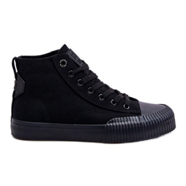 Sneakers alte da donna in tessuto Big Star LL274444 nere nero