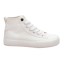 Sneakers alte da donna in tessuto Big Star LL274445 Bianche bianca
