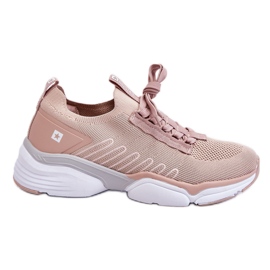 Scarpe sportive senza lacci da donna Sistema Memory Foam Big Star LL274A141 Nude rosa