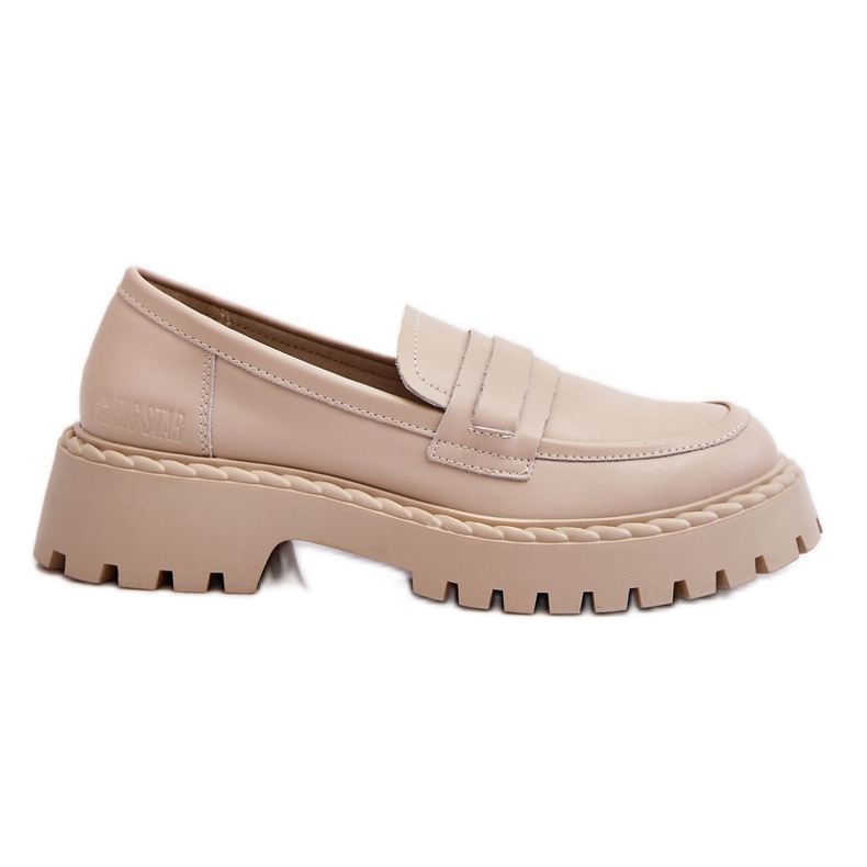 Mocassini da donna Scarpe in pelle Big Star LL274457 Beige
