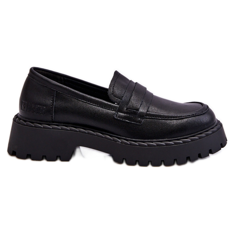 Mocassini da donna Big Star Leather Shoes LL274458 Nero