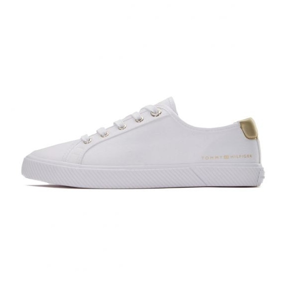 Sneaker Tommy Hilfiger Vulc con lacci W FW0FW06957 Ybs bianca