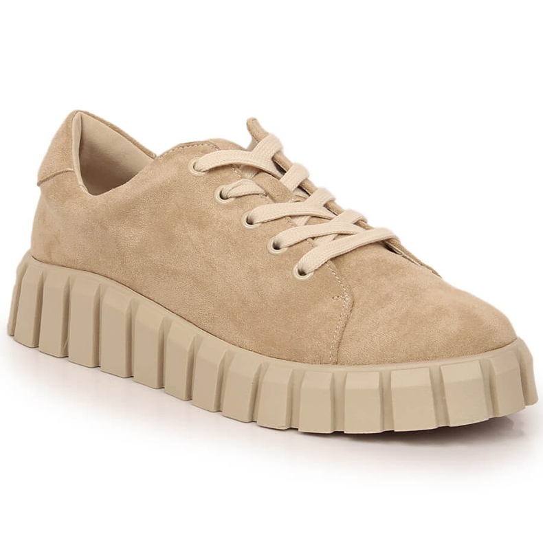 Potocki SZ12005 zeppa in camoscio beige