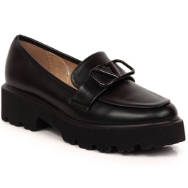 Scarpe da donna con tacco alto e plateau nero Vinceza 16380