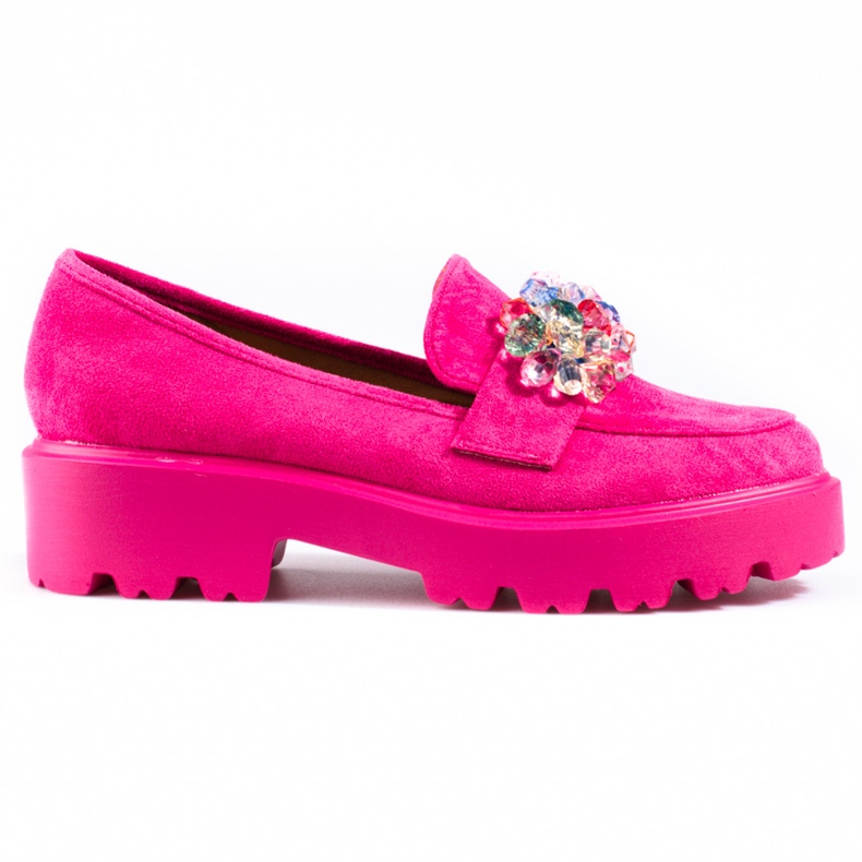 Vinceza scarpe da donna rosa con cristalli