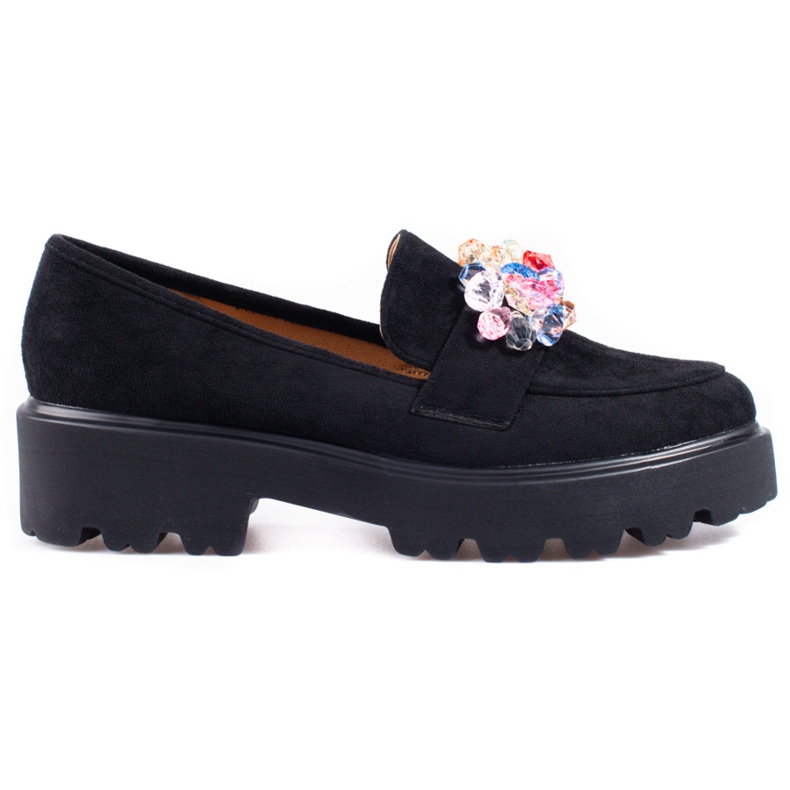 Vinceza scarpe da donna nere con cristalli nero