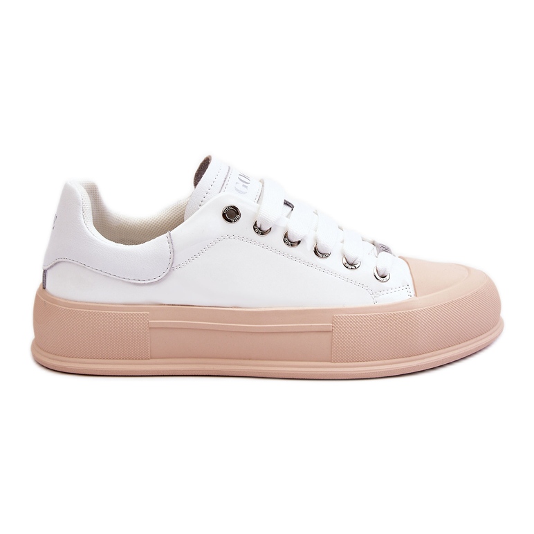 Sneakers con piattaforma laccata da donna GOE LL2N4020 Bianche bianca