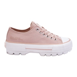 Sneakers con plateau in tessuto Big Star LL274151 Nude rosa