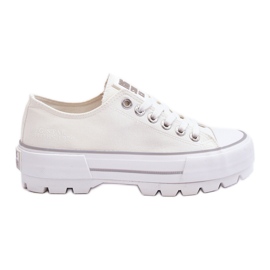 Sneakers Platform in tessuto Big Star LL274150 Bianche bianco