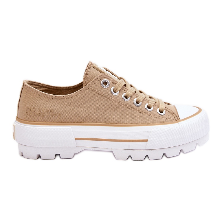 Sneakers Platform in tessuto Big Star LL274154 Beige