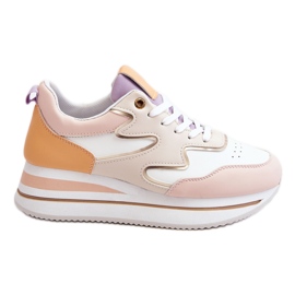 PG1 Scarpe sportive in pelle bianca e beige Roen alla moda bianco
