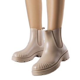 Stivali da pioggia corti beige di Michele