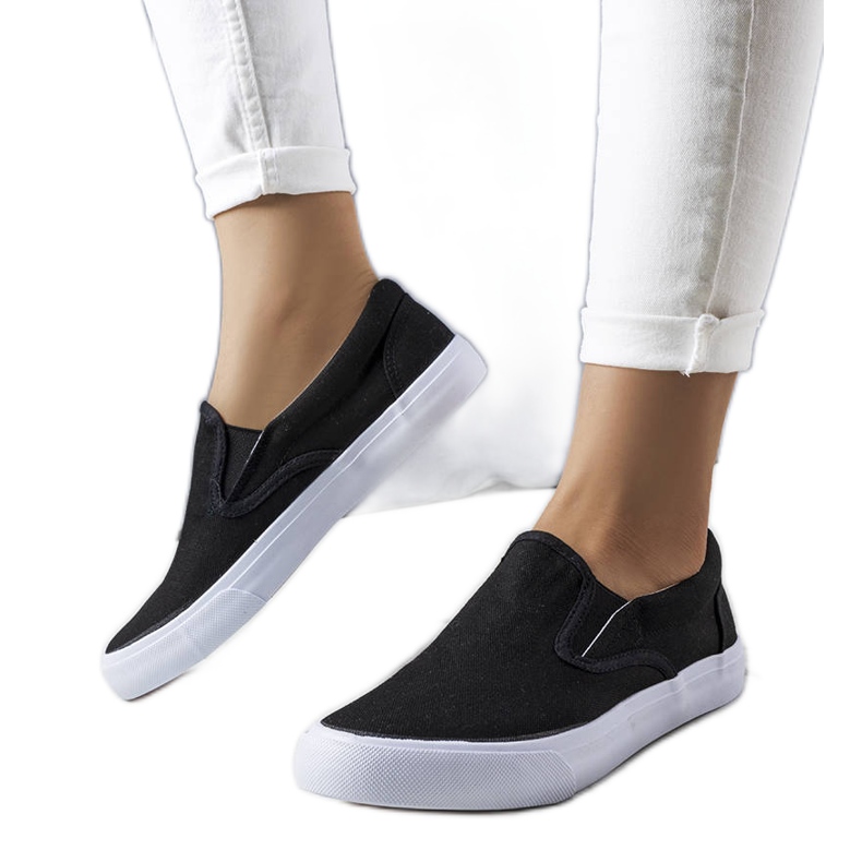BM Sneaker senza lacci in tessuto di colore nero di Candace