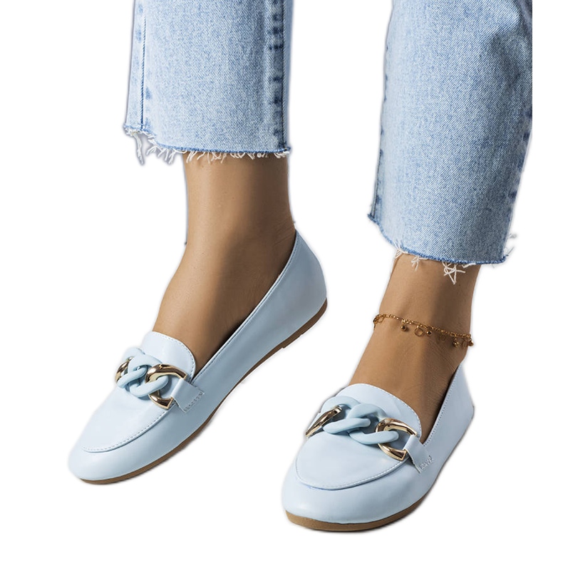 PA1 Mocassini con catena blu di Mamie