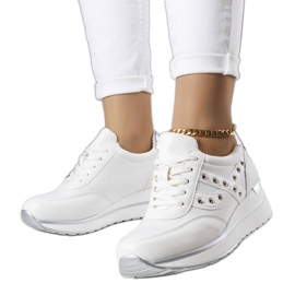 PA1 Sneakers bianche con suola spessa di Mely bianco