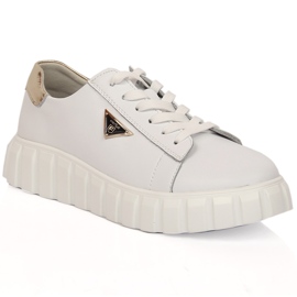 Scarpe da donna in pelle con plateau bianco Filippo DP4138/23