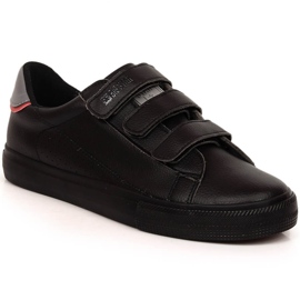 Sneakers Big Star LL274A208 in pelle ecologica nera con velcro nero