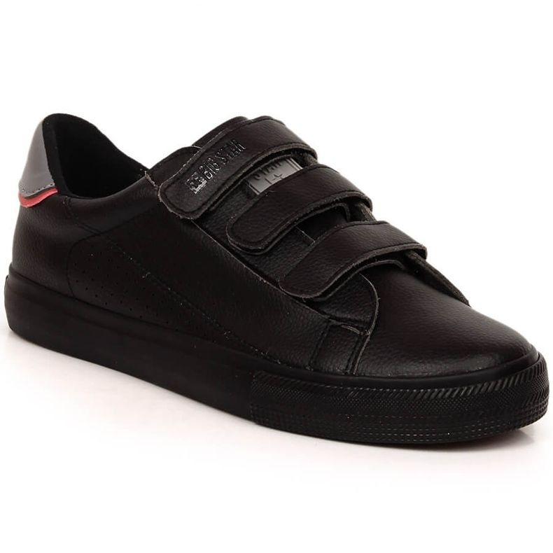 Sneakers Big Star LL274A208 in pelle ecologica nera con velcro nero