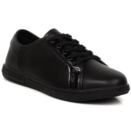 Scarpe sportive da donna in pelle nere Filippo DP3508/23 nero