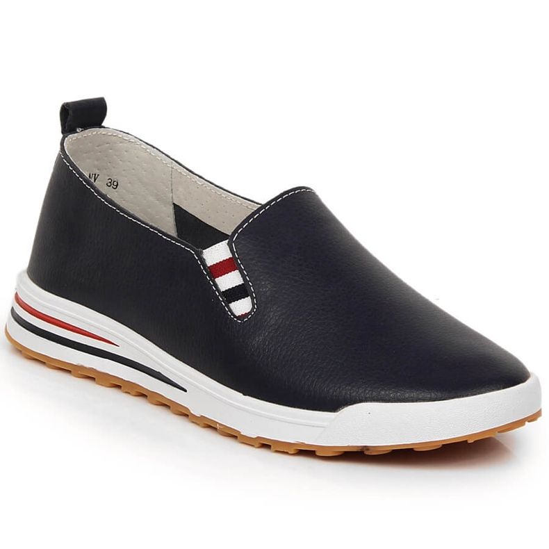 Sneakers slip-on da donna in pelle blu navy Filippo DP3510/23