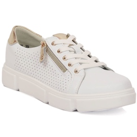 Scarpe da donna in pelle con plateau bianco Filippo DP4528/23
